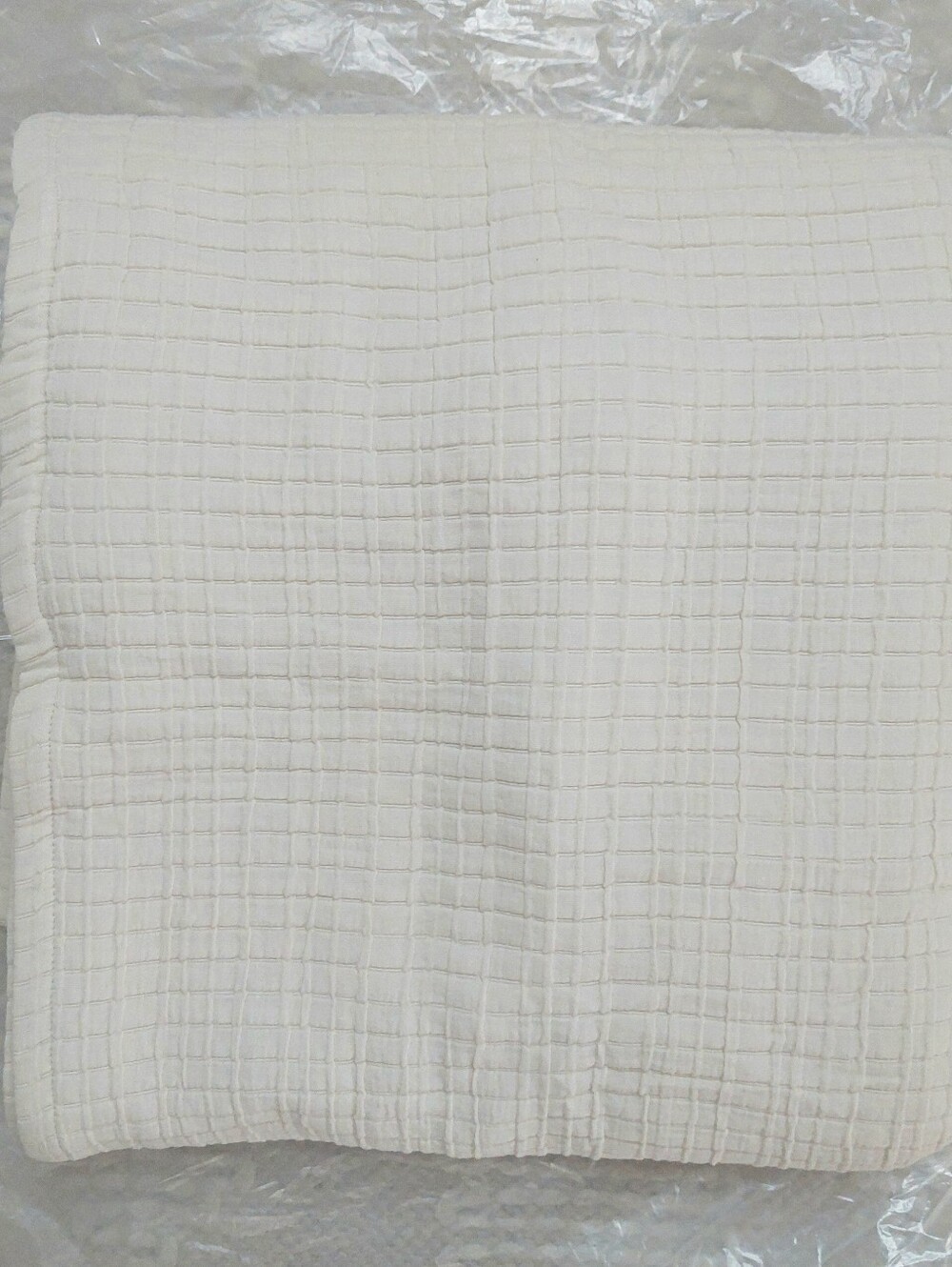 NWOT! Quince Organic Cotton Set Of 2 Ivory Ribbed Shams! King (M33) - Picture 3 of 10